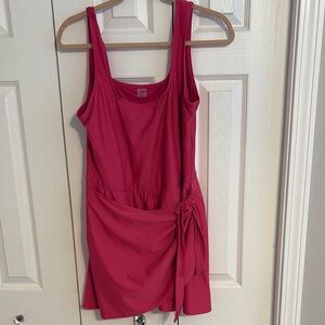 Chic Pink Sleeveless swim Dress